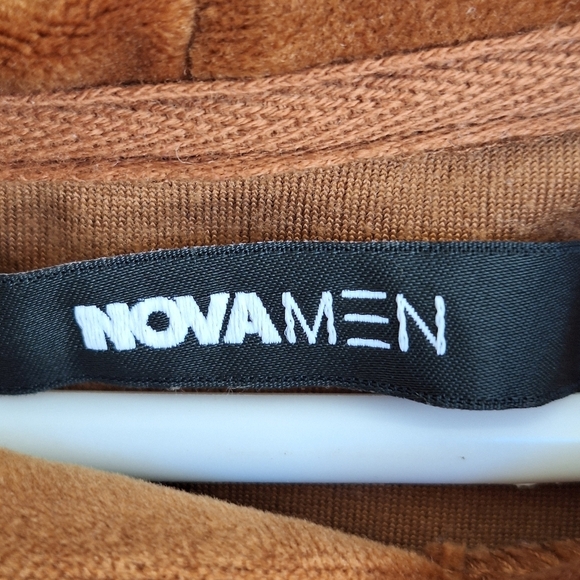 NovaMen Hoodie SzXXL Rust Long Sleeves Kangaroo Pocket Poly/Span Banded Cuff/Hem - Picture 3 of 9